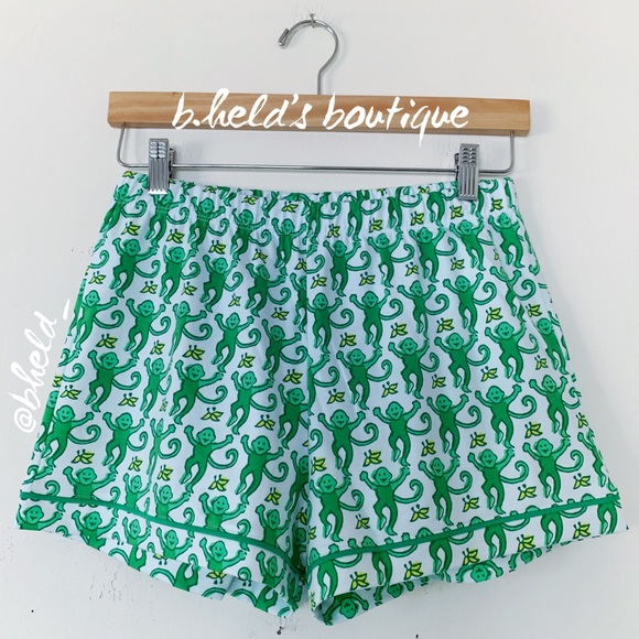 Roller Rabbit Monkey Polo Pajamas in Emerald Monkey Green Size XS Brand New NWT - Picture 9 of 16